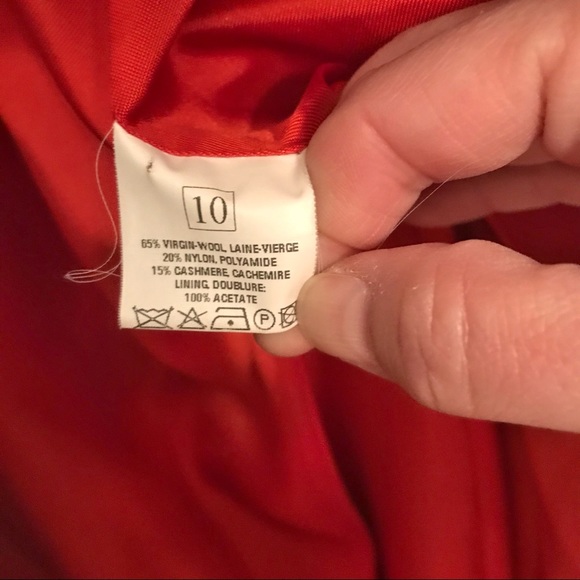 Vintage cachemire & wool blend black jacket size 10 - Picture 9 of 9